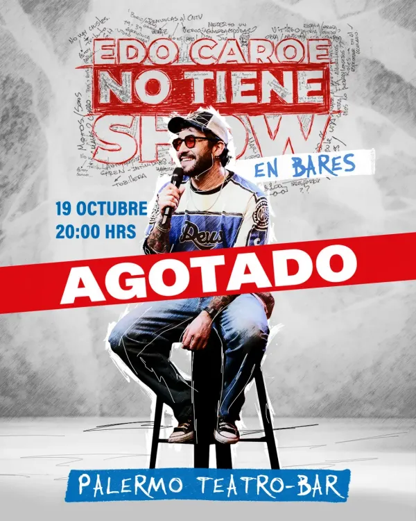 Edo Caroe: “No Tiene Show en Bares”